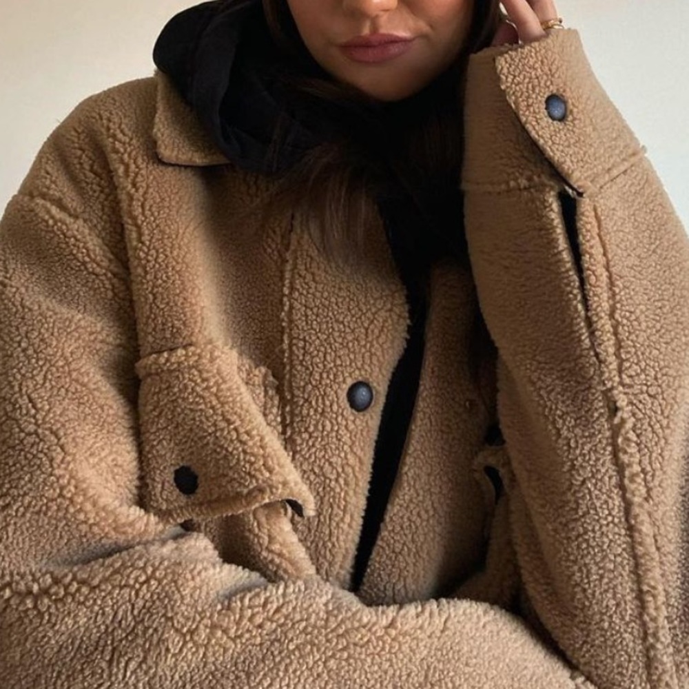 Double faced overshirt shacket fleece - Picture 13 of 16